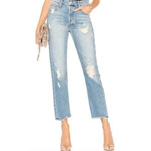 Mother The Tomcat Distressed Crop Ankle Blue Jeans - Size 26